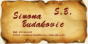 Simona Budaković vizit kartica